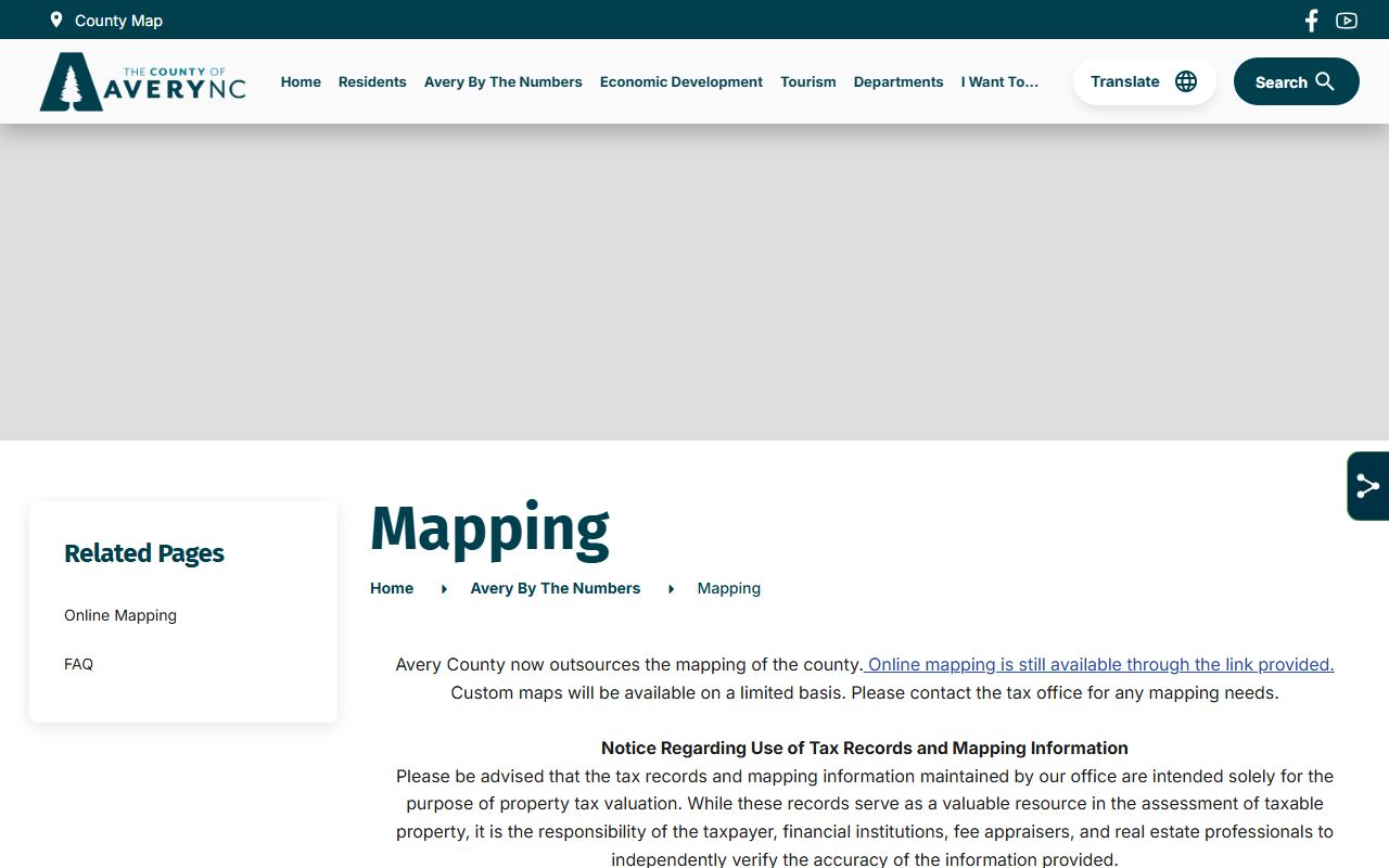 Avery County mapping and GIS for property records