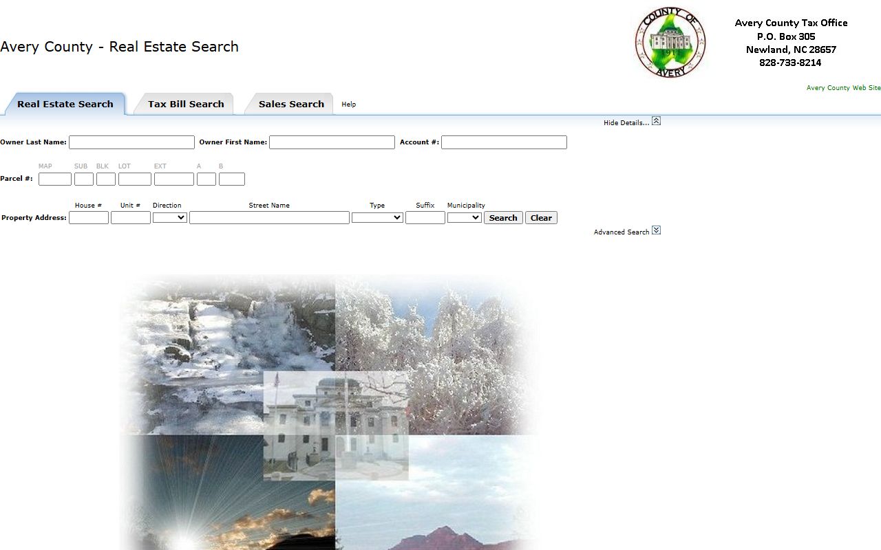 Avery County real estate tax search for property records