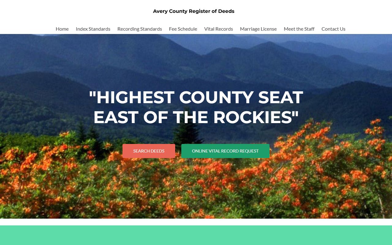 Avery County Register of Deeds property records website