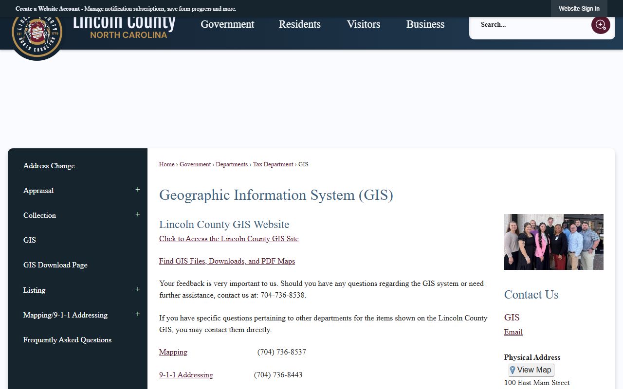 Lincoln County GIS property records mapping