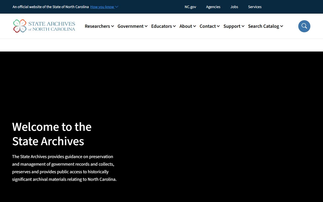 State Archives of North Carolina property records and land grants